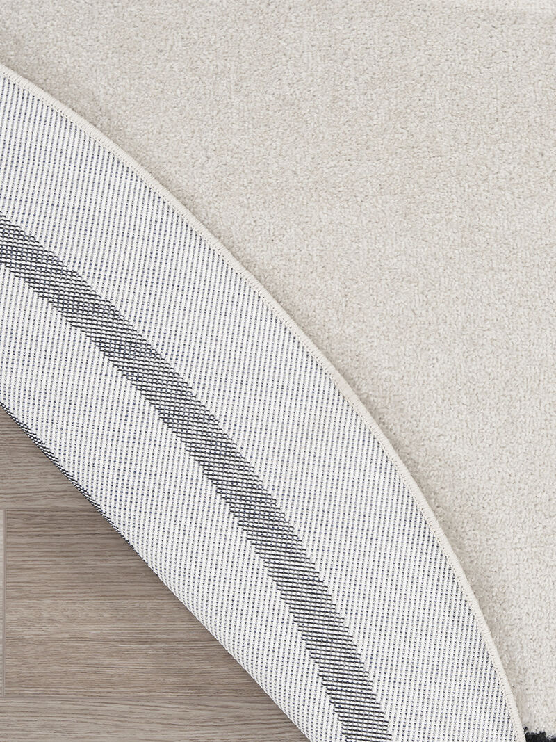 Nourison Essentials NRE02 Ivory/Black 8' x Round Rug image number 5