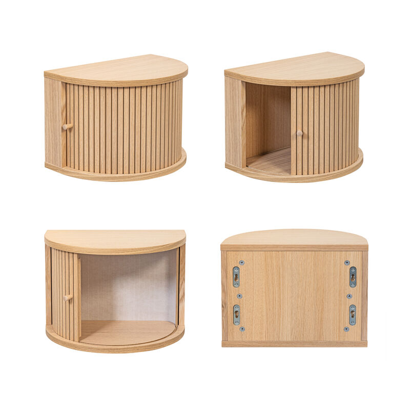 SLIDDO 16'' Floating Nightstand with Storage and Sliding Door.