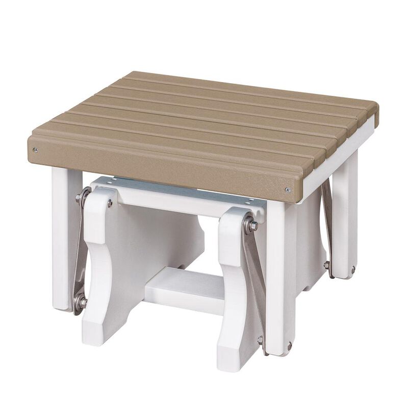 American Furniture Classics Gliding Ottoman in Weatherwood and White