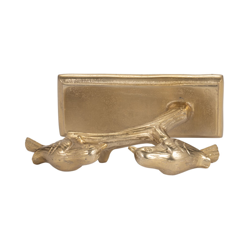 Metal Perched Birds in Gold image number 5