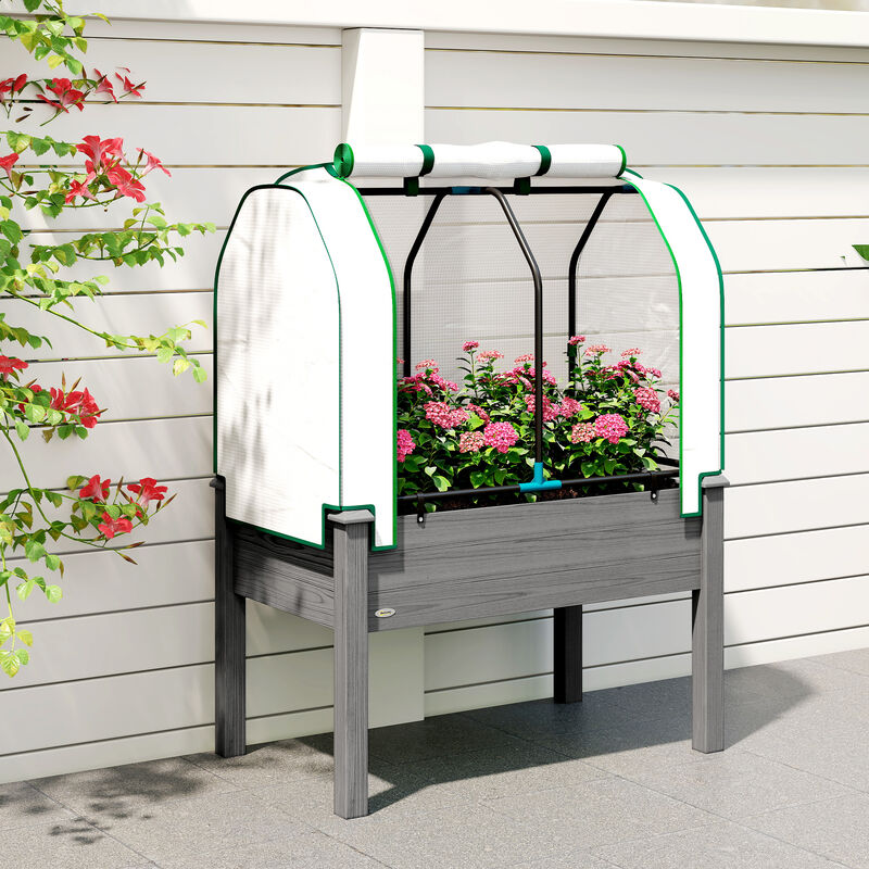 Hivvago Greenhouse Covered Raised Garden Bed for Herbs and Vegetables image number 7
