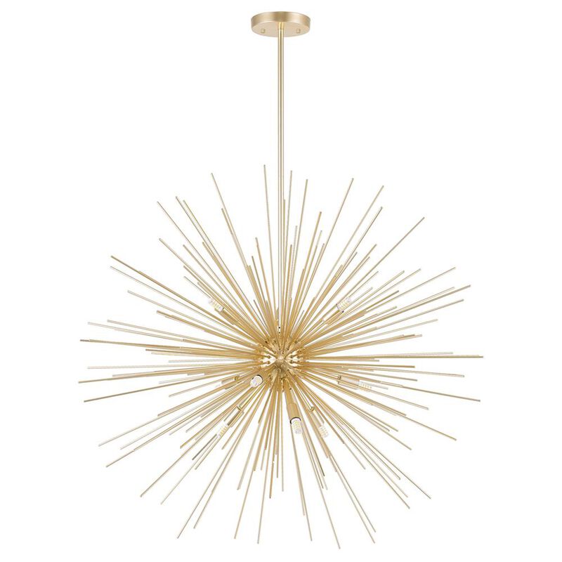 CWI Lighting Savannah 9 Light Chandelier With Gold Leaf Finish