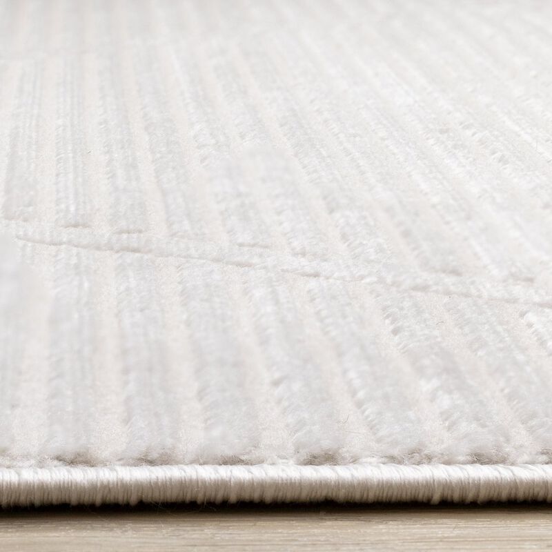 Novelle Home Logan Striped Trellis Soft Cream Area Rug, 5'3 X 7'7 image number 6