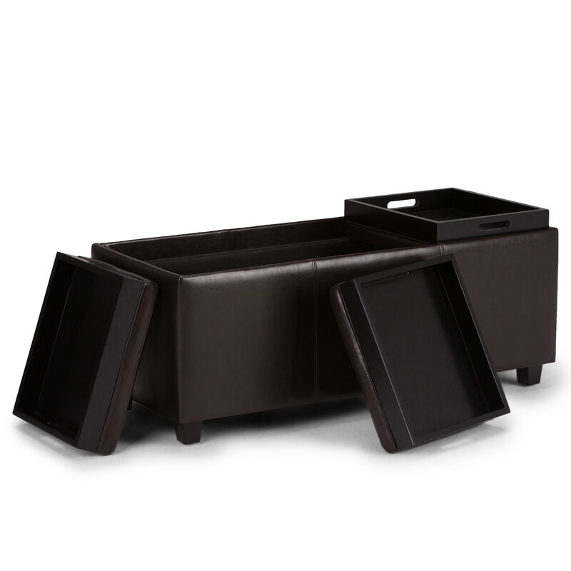 Simpli Home Avalon Storage Ottoman image number 3