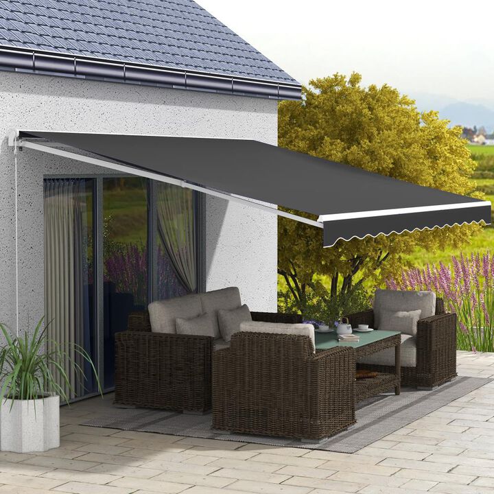 Hivvago 16' x 10' Motorized Patio Awning with UV Protection