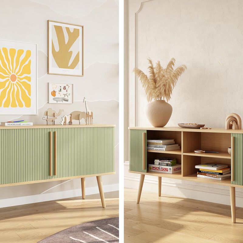 SLIDDO 53'' Sideboard with Doors and Shelves - Credenza.