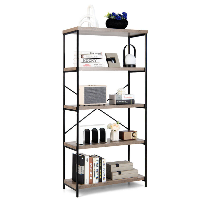 Multipurpose Open Bookcase Industrial Rack Wide Standing Storage Shelf
