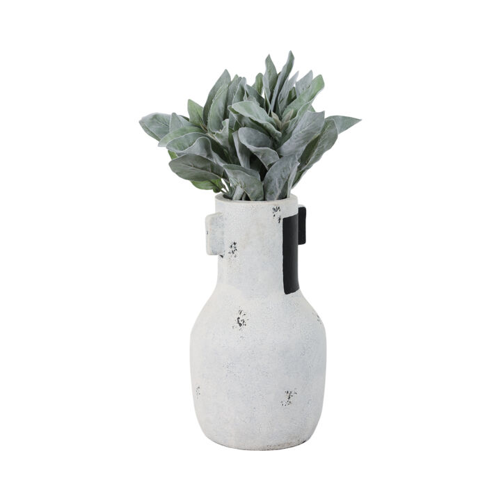 14" Black Patch Modern Vase