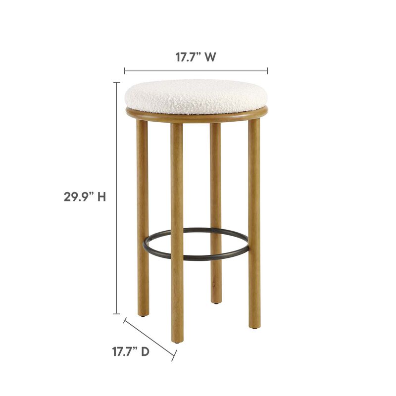 Fable Boucle Fabric Bar Stools - Set of 2 image number 7