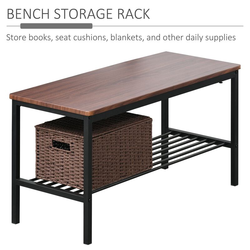 Hivvago Industrial Dining Table Set with Bench for Kitchen image number 6