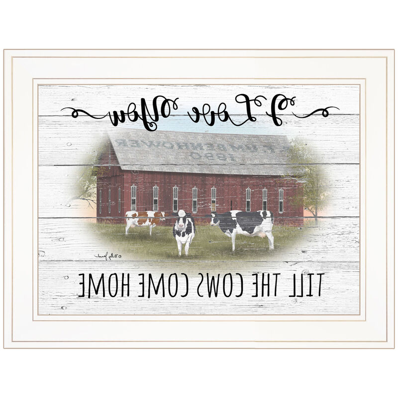 HomeRoots I Love You till the Cows Come Home 1 White Framed Print Wall Art image number 2