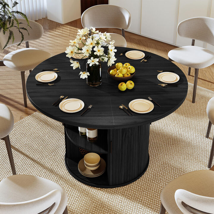 Envelor Solid Wood Extendable Farmhouse Waterproof Dining Table for Kitchen Dining Room Hotel