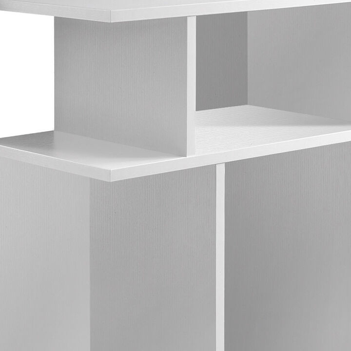 Wood Accent Table with 6 Open Storage Slots &ndash; Ideal for Books, Decor & More