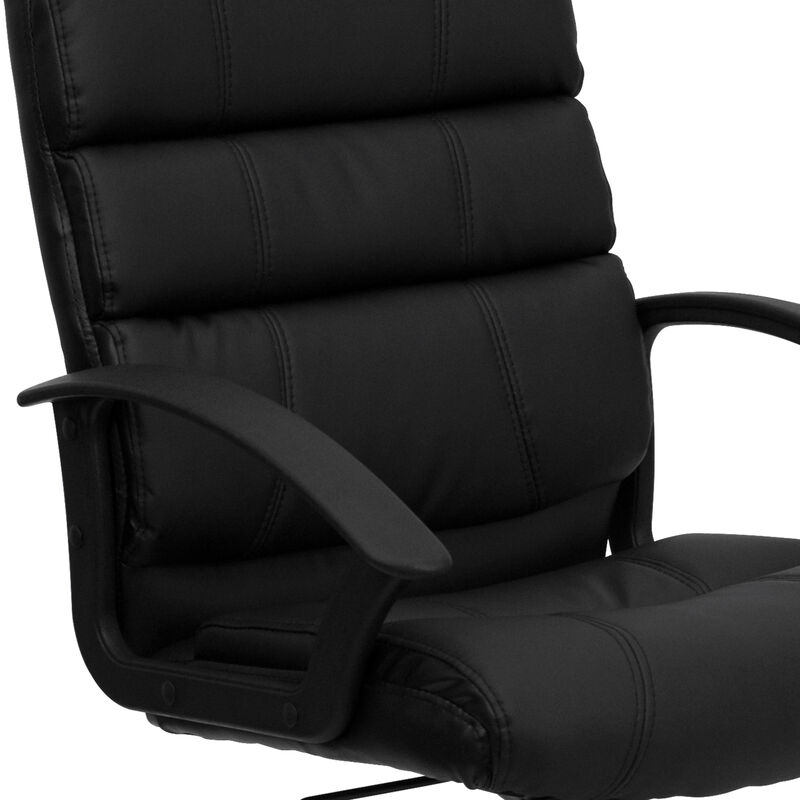Lane Mid-Back LeatherSoft Swivel Task Office Chair with Arms image number 7