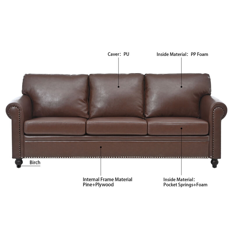 Hunrux 3 Seater Sofa image number 7