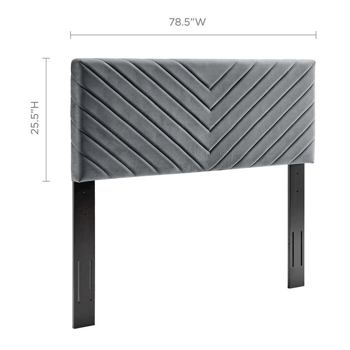 Angular Channel Tufted Performance Velvet King / California King Headboard