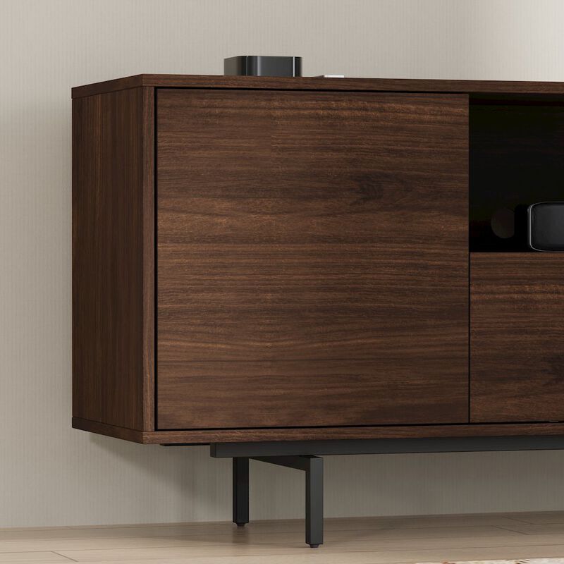 Comfort Pointe Avichi Walnut Laminate 3 Door TV Console