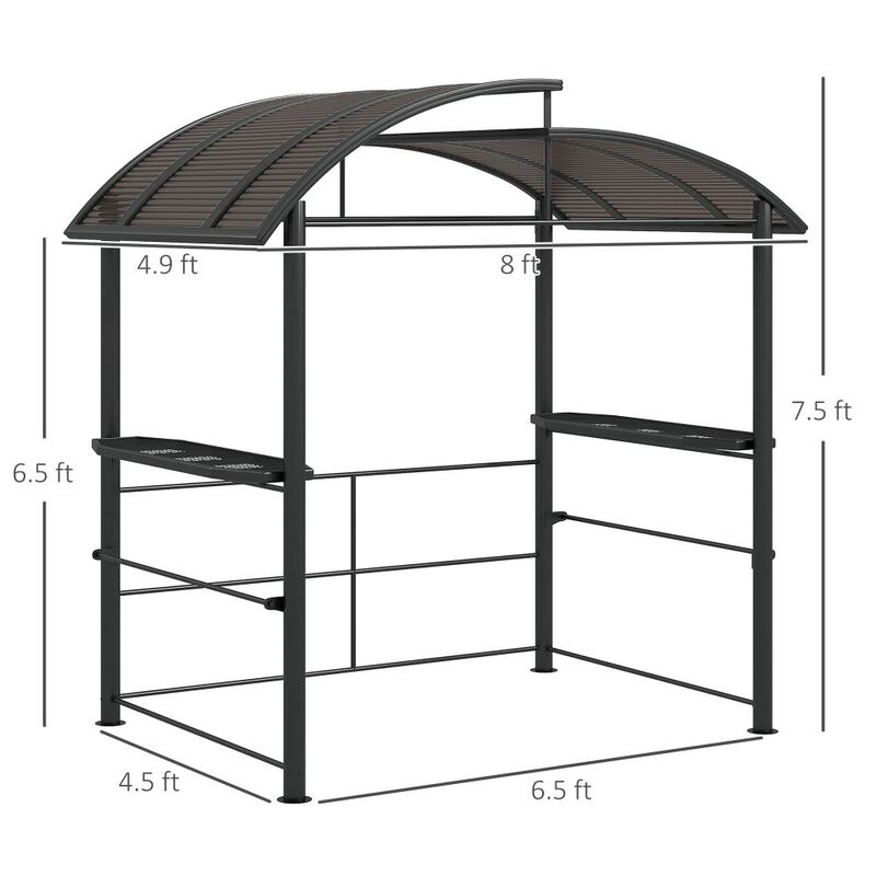 Hivvago BBQ Canopy 8' x 5' with Vented Roof image number 2