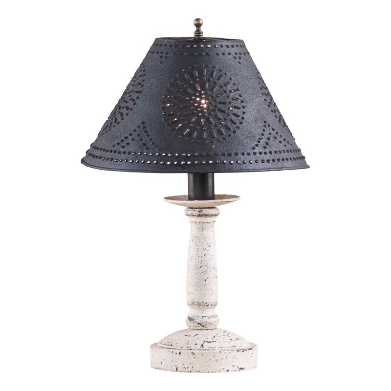 Butcher's Lamp In Americana White With Shade image number 0