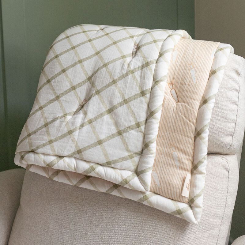 Clementine Fruits & Veggies Cotton Quilted Blanket image number 6