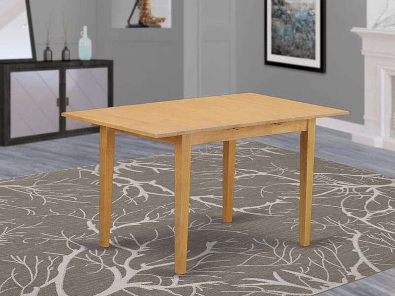 Norfolk rectangular table with 12" Butterfly Leaf -Oak Finish