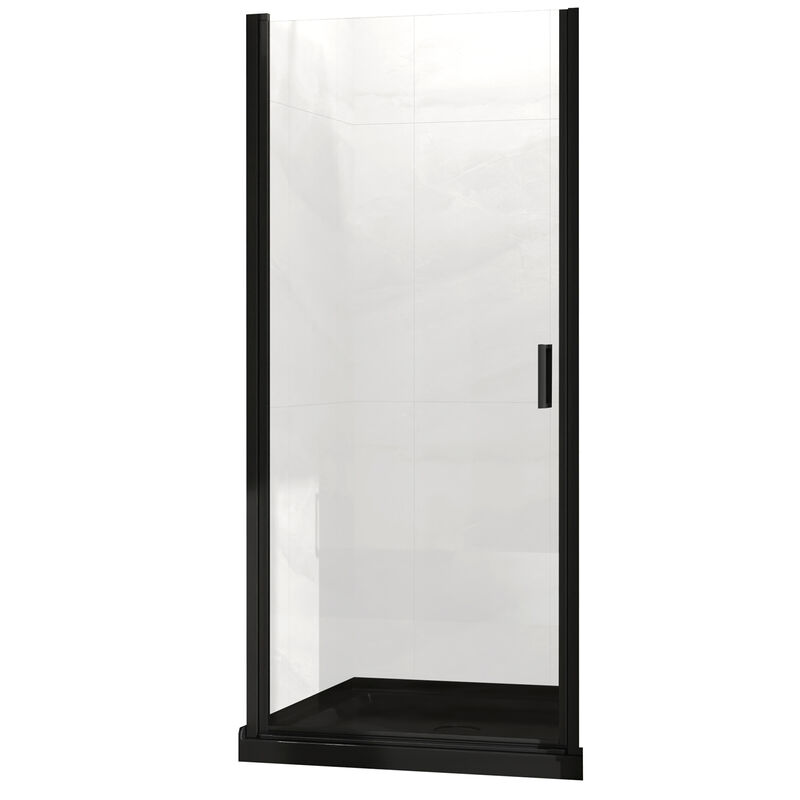 Chrome Frame Swing Shower Door, Zinc Alloy Rustproof Hinges with Magnetic Waterproof Seals