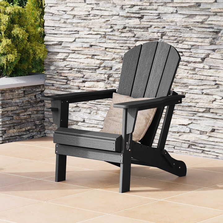 WestinTrends Outdoor Patio HDPE Resin Adirondack Chair With Cup Holder and Phone Holder