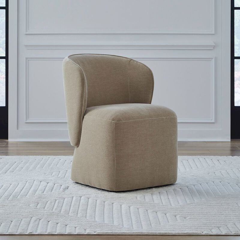 Liberty Furniture Accent Dining Chair with Castors - Rounded Arm - Wicker Upholstry image number 8