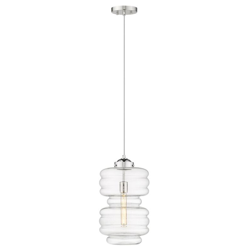 Hivvago Ballina 1-Light Polished Nickel Mini-Pendant