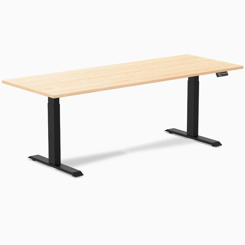 Desky Dual Hardwood Sit Stand Desk image number 0