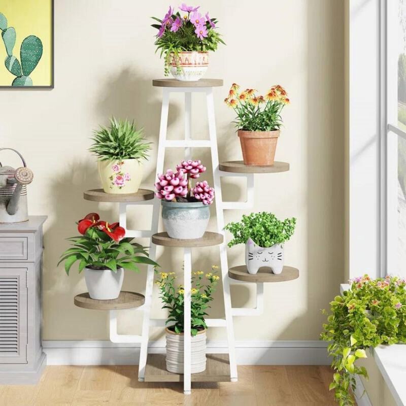 Modern Industrial Metal Frame 3-Tier Plant Stand &ndash; Perfect for Indoor Gardens