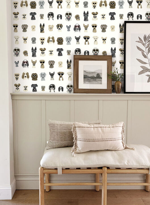 Dog Days Grey Peel & Stick Wallpaper