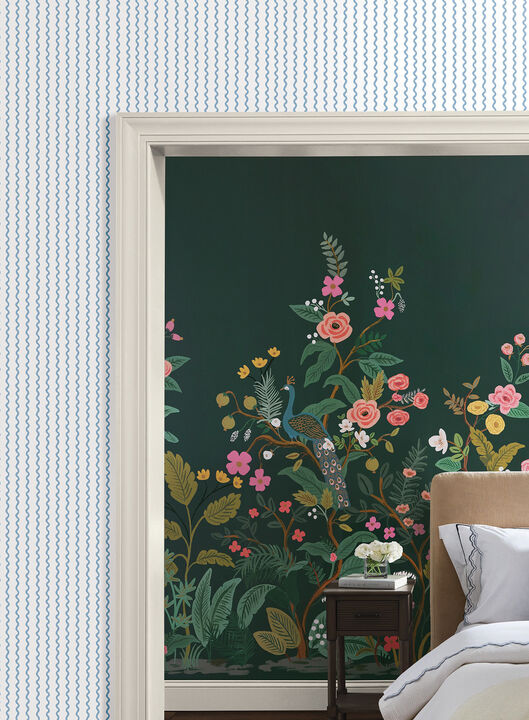 Rickrack Blue Wallpaper