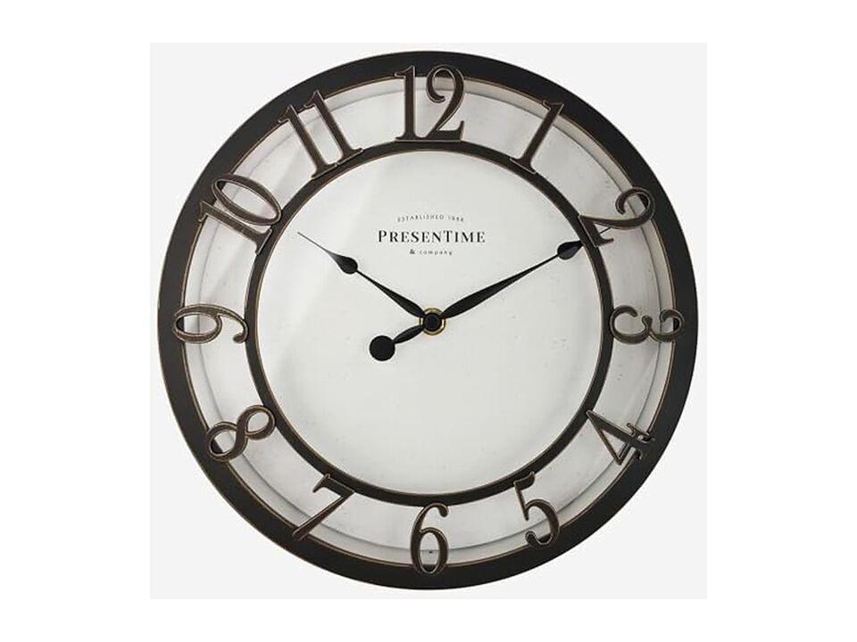 Farmhouse Series Vintage Style Retro Oil Wall Clock 10 Inch Silent Home Decor