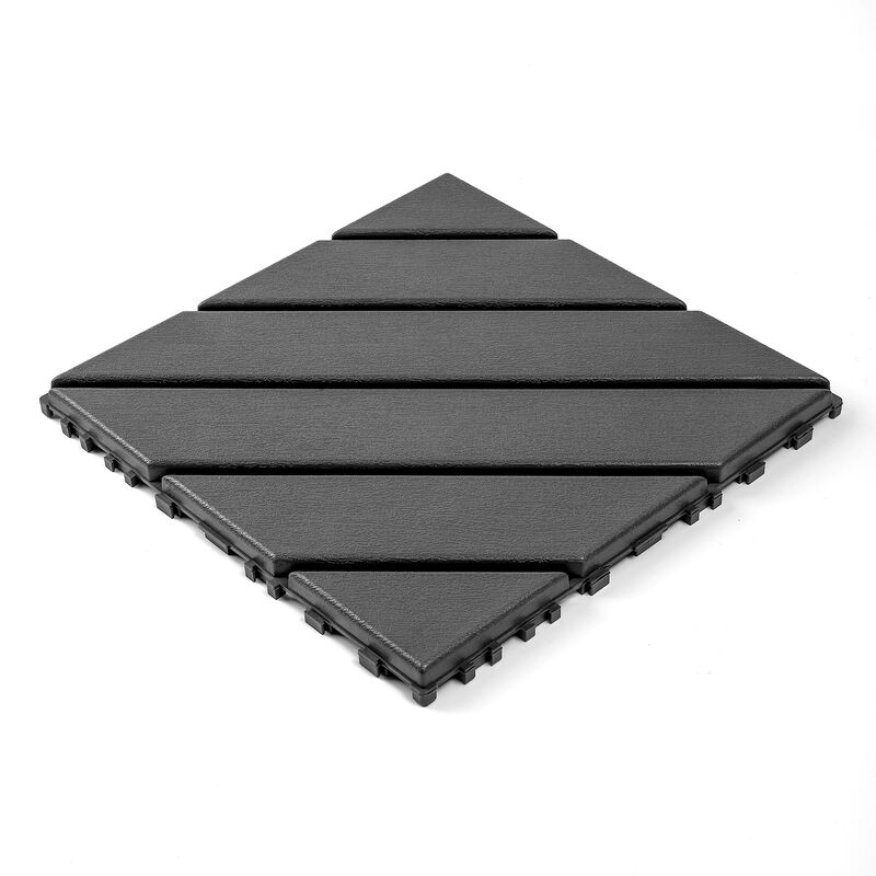 Plastic Interlocking Deck Tiles, 44Pcs Patio Deck Tiles,Waterproof Outdoor Flooring All Weather Use image number 1