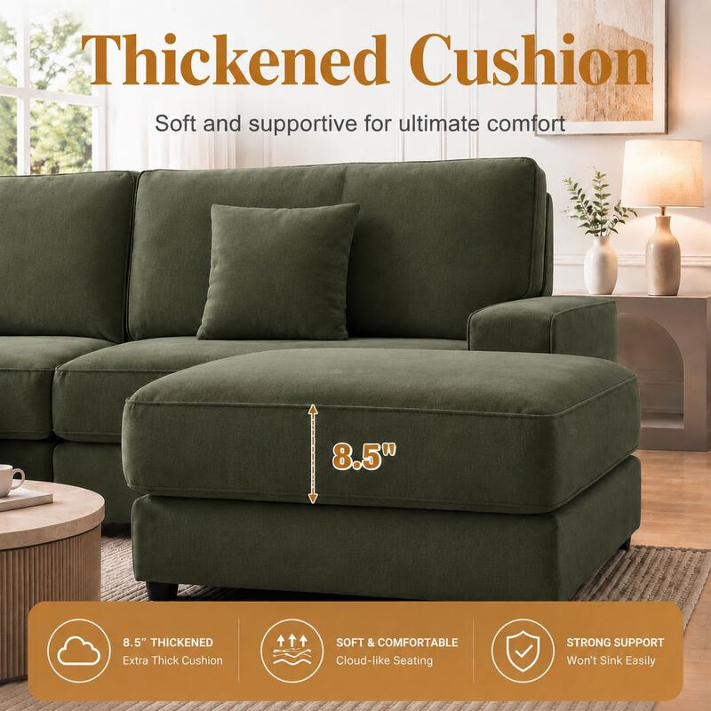 114.2" Modular L-Shaped Sectional Sofa image number 3