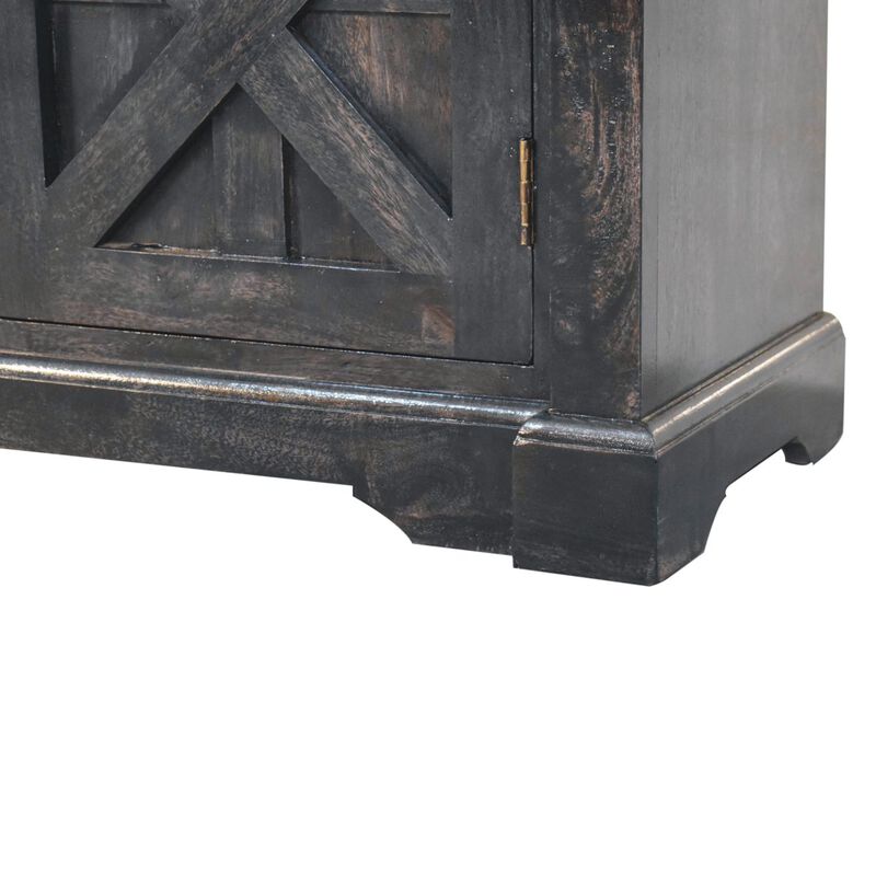 Artisan Furniture Solid Wood Regal Ash Black Rustic Sideboard