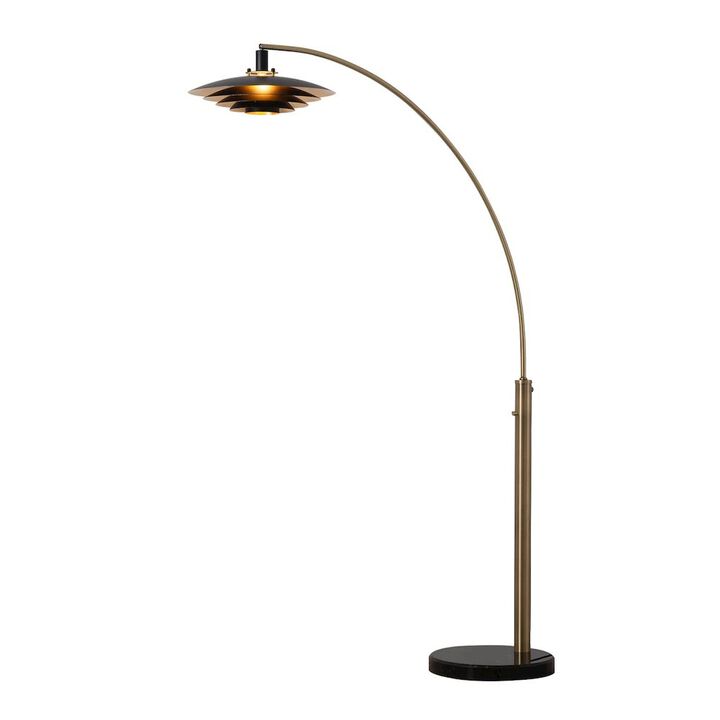 NOVA OF CALIFORNIA Rancho Mirage 1 Light Arc Floor Lamp - Weathered Brass
