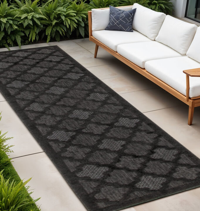 HomeRoots Trellis Indoor Outdoor Runner Rug
