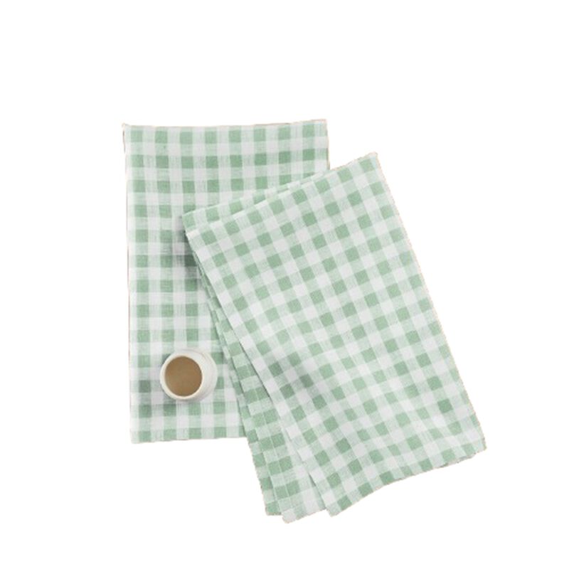 Linen Kitchen Towels - Gingham Check