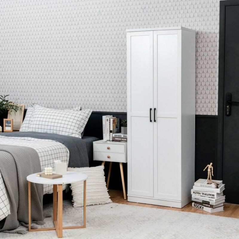 Hivvago Freestanding Storage Cabinet with 2 Doors and 5 Shelves