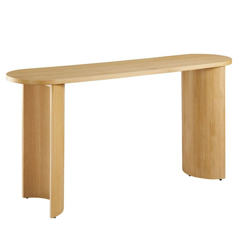 Aspect Oval Wood Entryway Console Table image number 3
