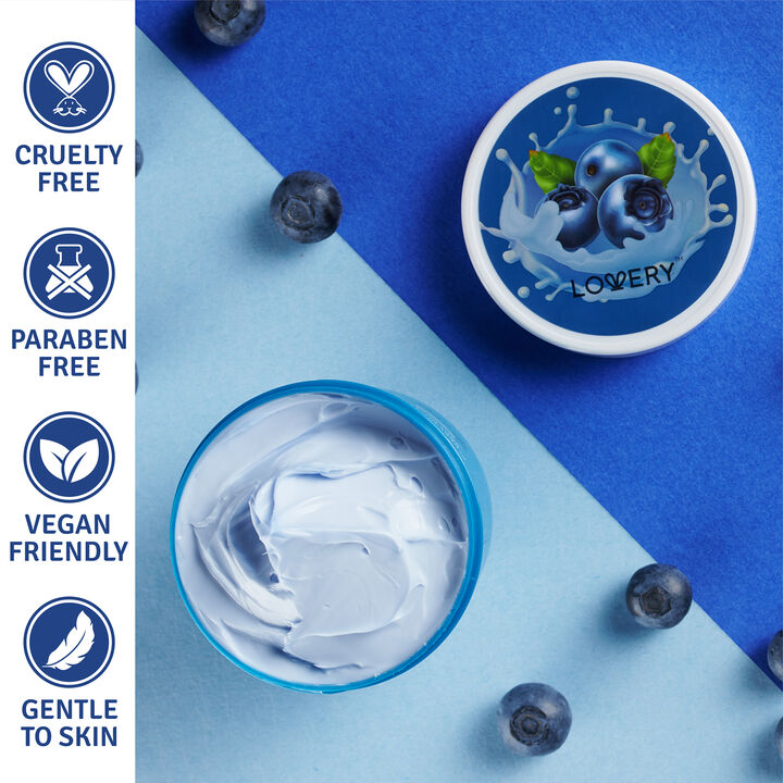 Lovery Blueberry Milk Whipped Body Butter - 6oz Ultra-Hydrating Shea Butter Body Cream&nbsp;