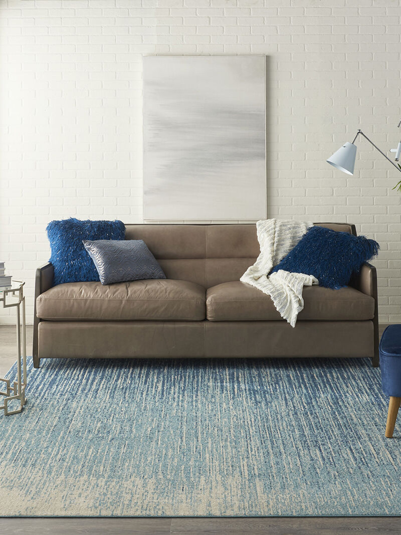 Passion PSN09 Navy/Light Blue 6'7" x 9'6" Rug image number 7