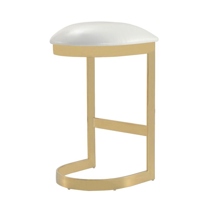 Aura White Bar Stools (Set of 2)
