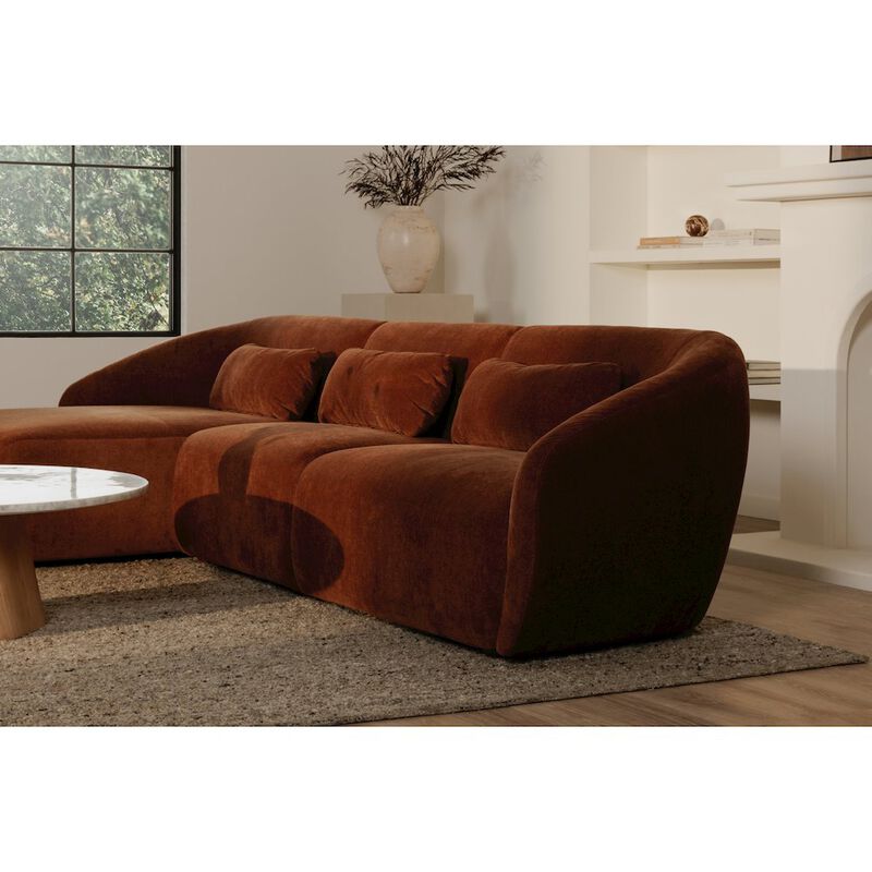 Moe's Home Collection Amelia Slipper Chair Chestnut