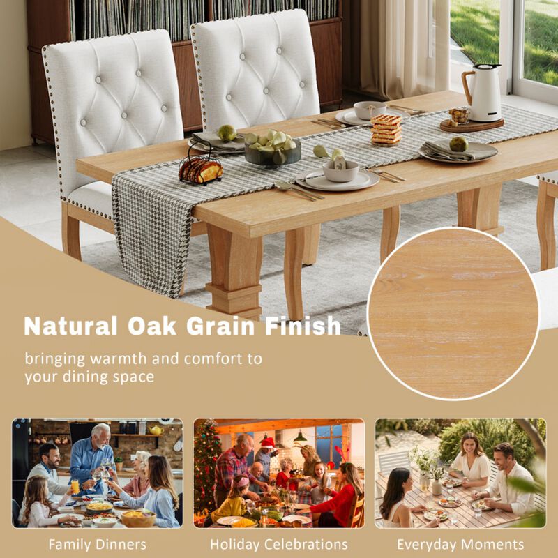 Lilsli 6‑Piece Farmhouse Dining Table Set image number 3