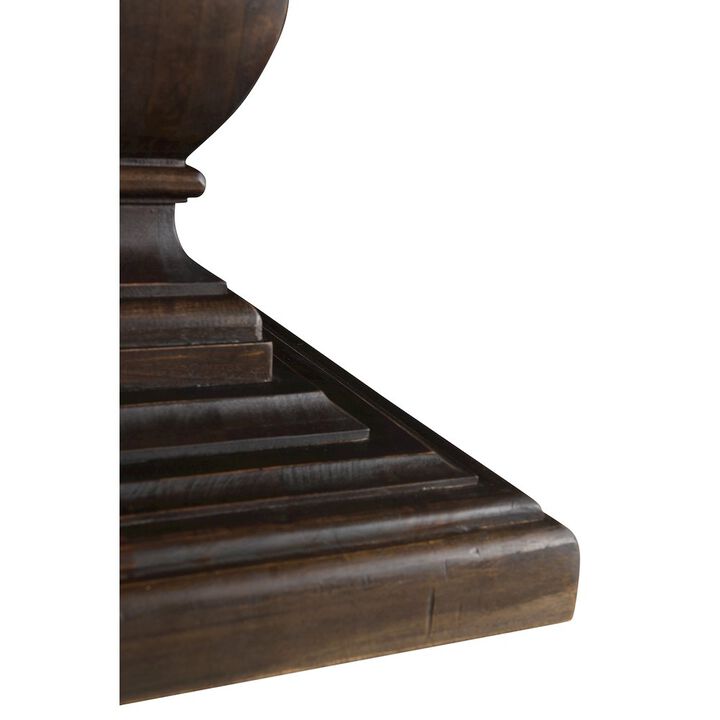 World Interiors Toulon 72In Vintage Brown Round Dining Table