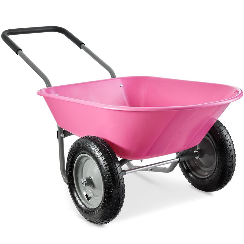 Heavy Duty 2-Wheel Multipurpose Rust Proof Wheelbarrow