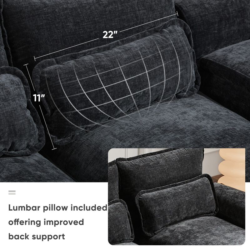 Bimkom U-Shaped Chenille Sectional Sofa image number 7